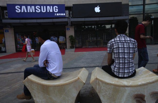 Samsung Apple tiendas