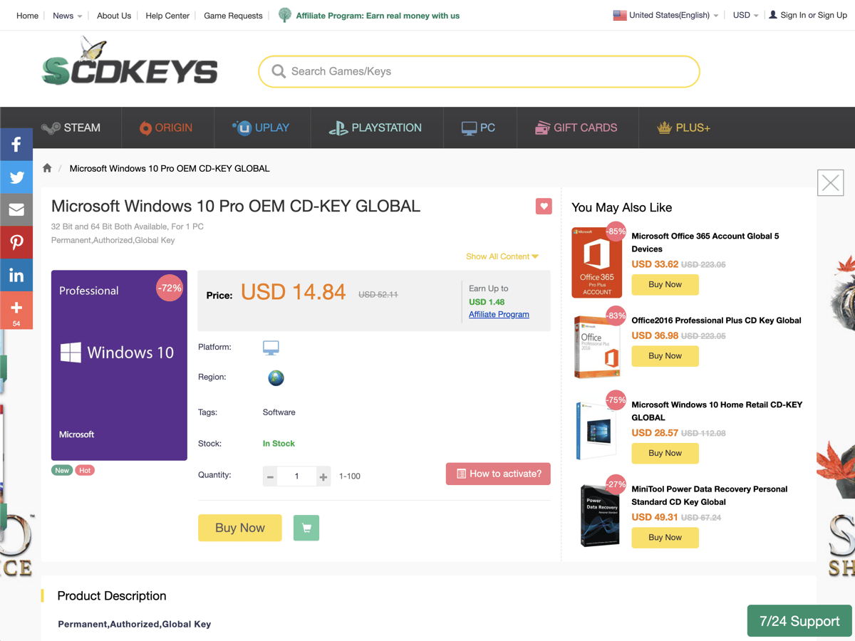 Offre : Licences Scdkey Windows 10 pour 13 $ et Office ...