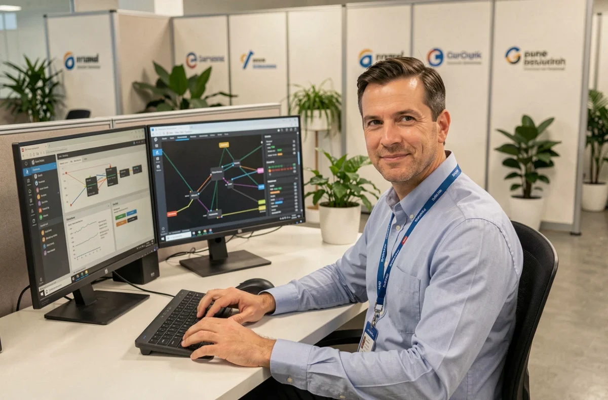 Consultant informatique d'Axido travaillant sur des solutions d'infogérance pour PME