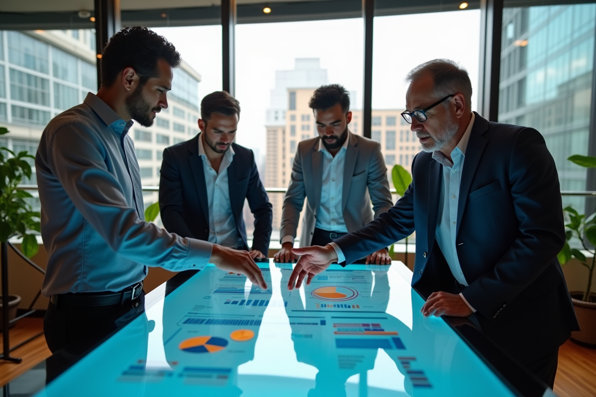 Groupe de professionnels collaborant autour d